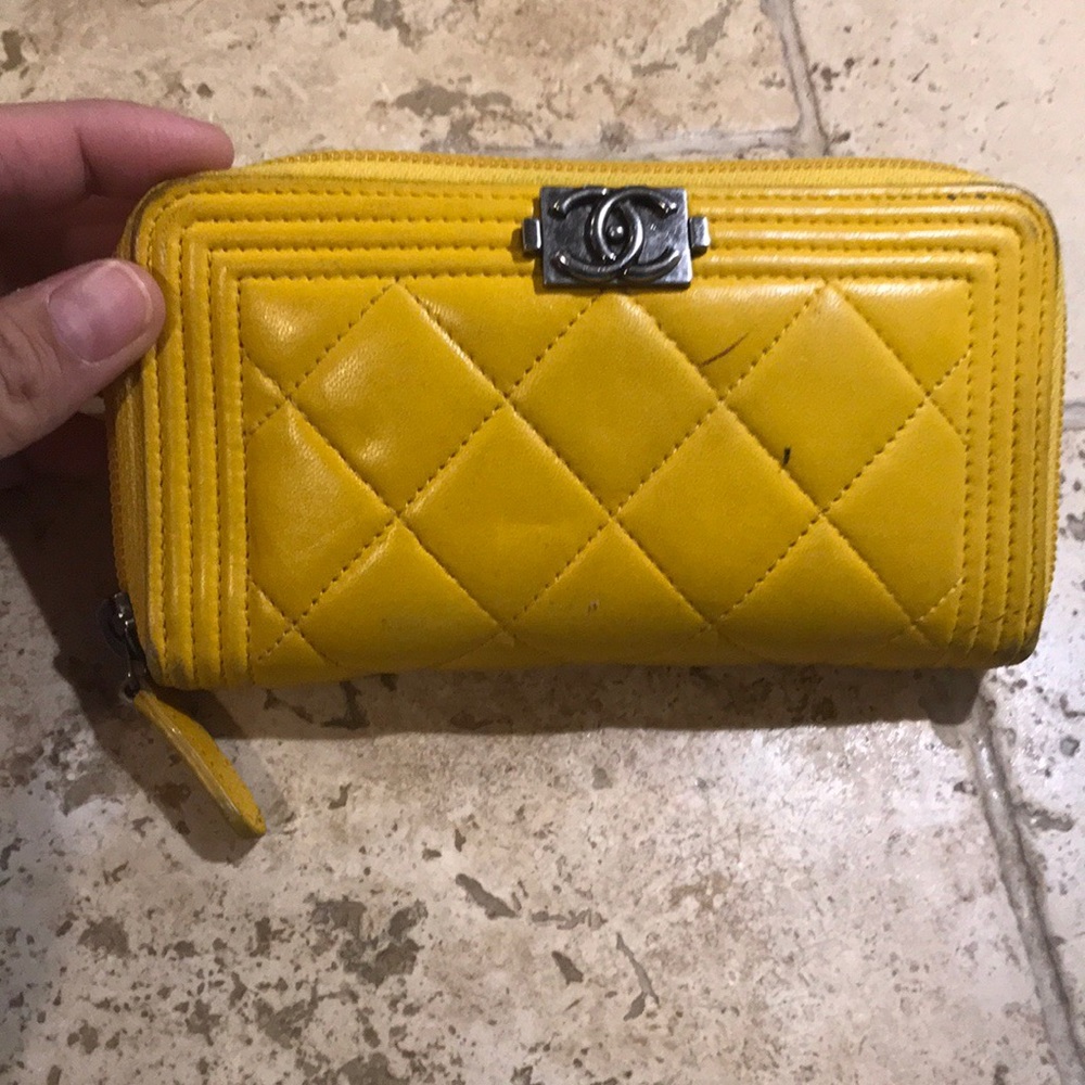 Yellow Chanel wallet